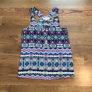 Pink Rose Aztec Print Top (XS)